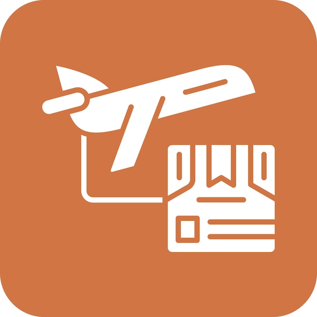 Estilo de icono de envío aéreo de diseño vectorial