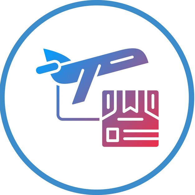 Estilo de icono de envío aéreo de diseño vectorial