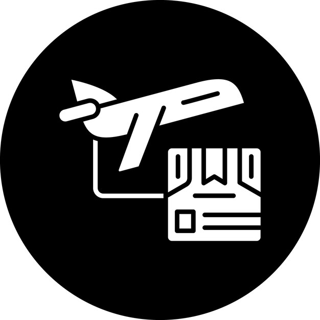 Estilo de icono de envío aéreo de diseño vectorial
