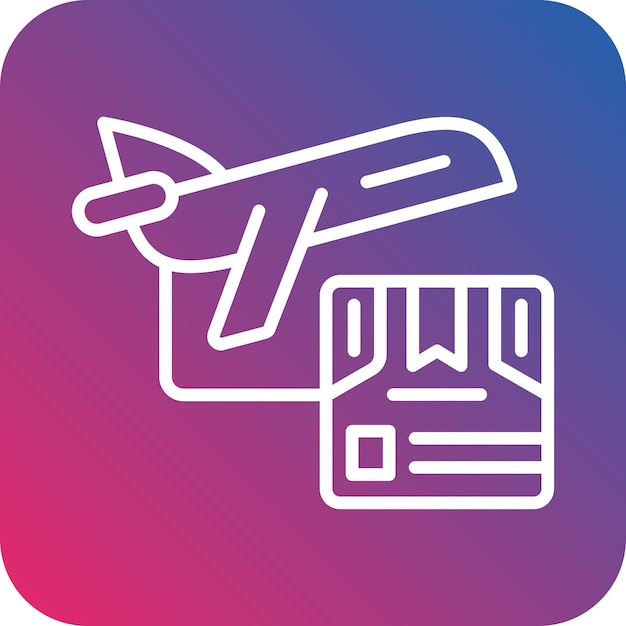 Estilo de icono de envío aéreo de diseño vectorial