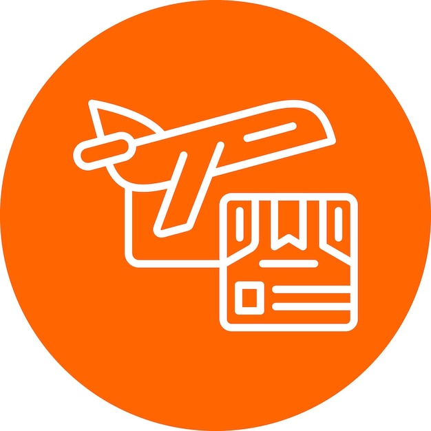 Estilo de icono de envío aéreo de diseño vectorial