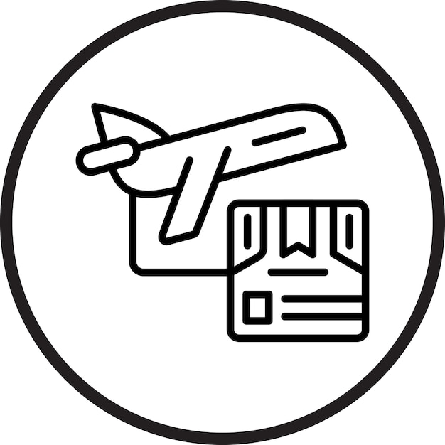 Estilo de icono de envío aéreo de diseño vectorial