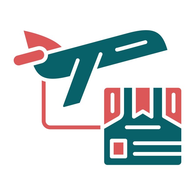 Estilo de icono de envío aéreo de diseño vectorial