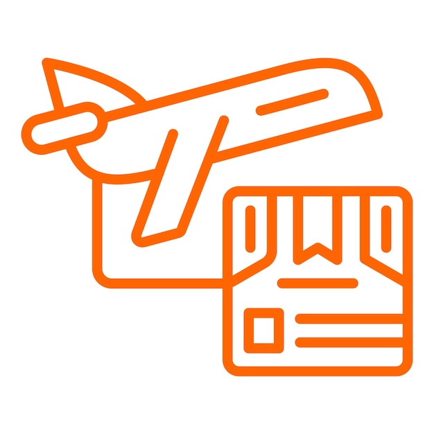 Estilo de icono de envío aéreo de diseño vectorial