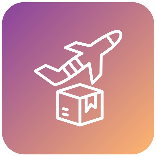 Estilo de icono de envío aéreo de diseño vectorial