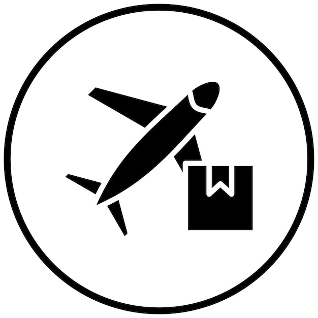 Estilo de icono de envío aéreo de diseño vectorial