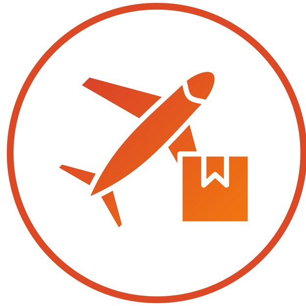 Estilo de icono de envío aéreo de diseño vectorial