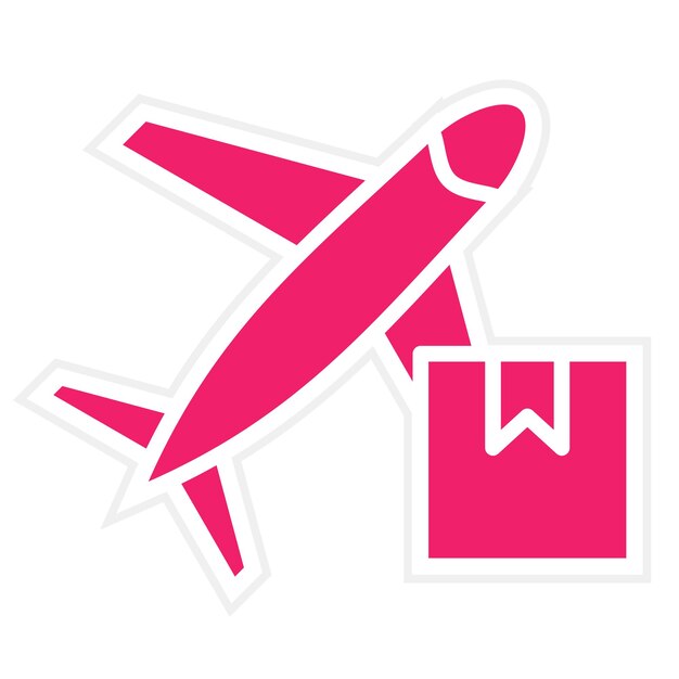 Estilo de icono de envío aéreo de diseño vectorial