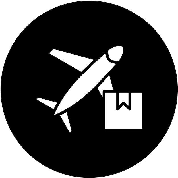 Estilo de icono de envío aéreo de diseño vectorial