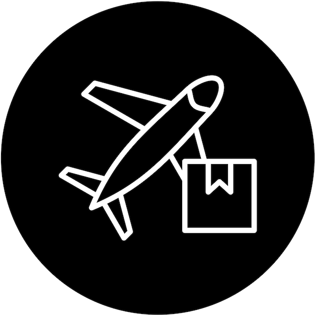 Estilo de icono de envío aéreo de diseño vectorial