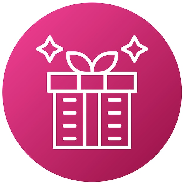 Estilo del icono de envoltura de regalo de diseño vectorial