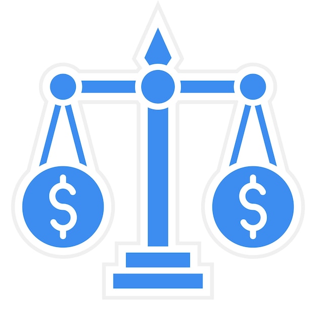 Estilo del icono de equilibrio de diseño vectorial
