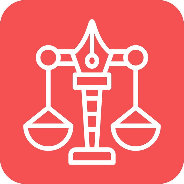 Estilo del icono de equilibrio de diseño vectorial