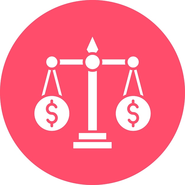 Estilo del icono de equilibrio de diseño vectorial