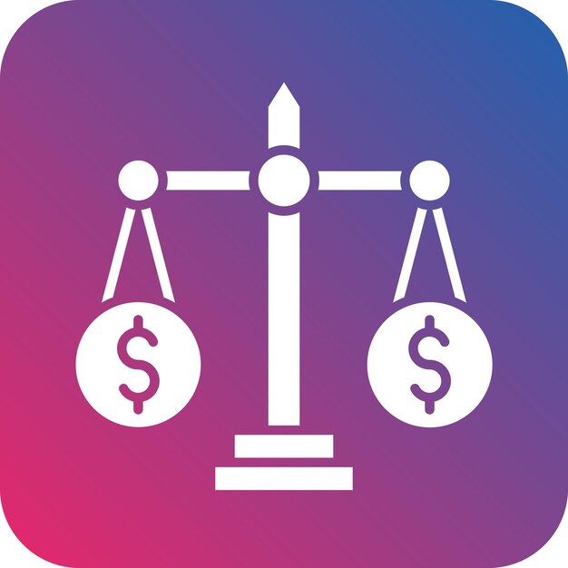 Estilo del icono de equilibrio de diseño vectorial
