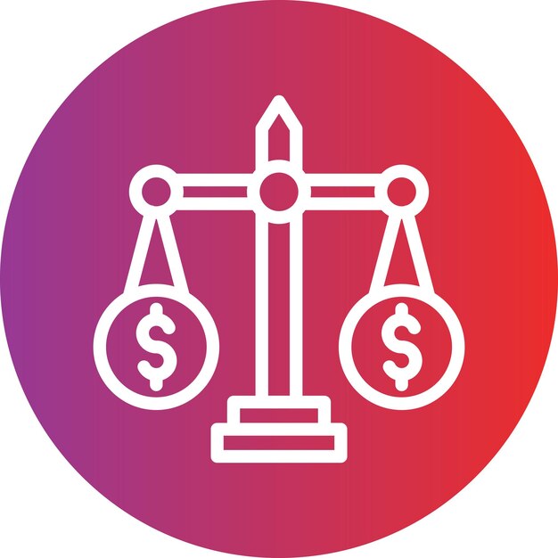 Estilo del icono de equilibrio de diseño vectorial
