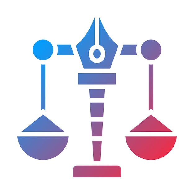 Estilo del icono de equilibrio de diseño vectorial