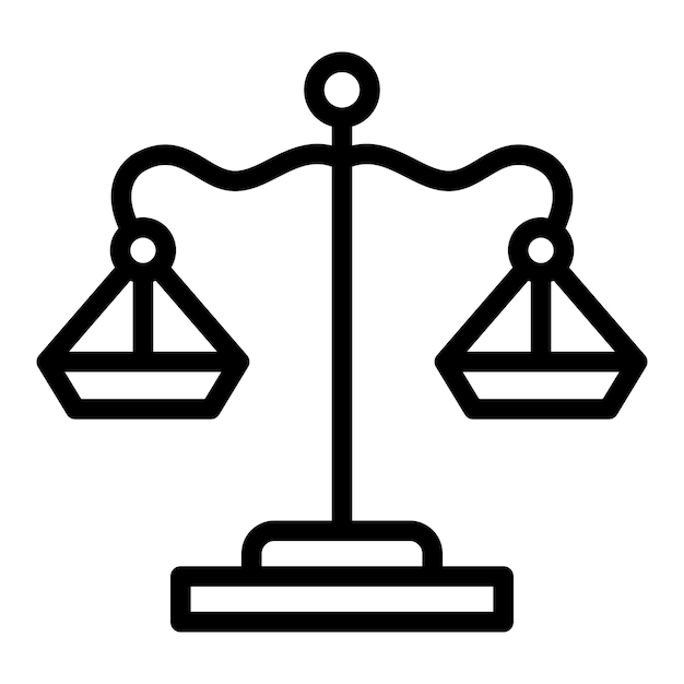 Estilo del icono de equilibrio de diseño vectorial