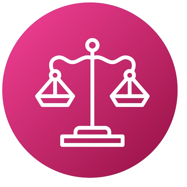 Estilo del icono de equilibrio de diseño vectorial