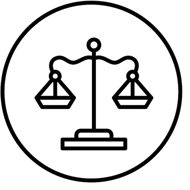 Estilo del icono de equilibrio de diseño vectorial
