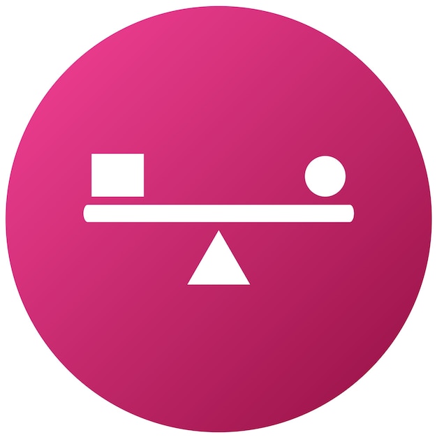 Estilo del icono de equilibrio de diseño vectorial