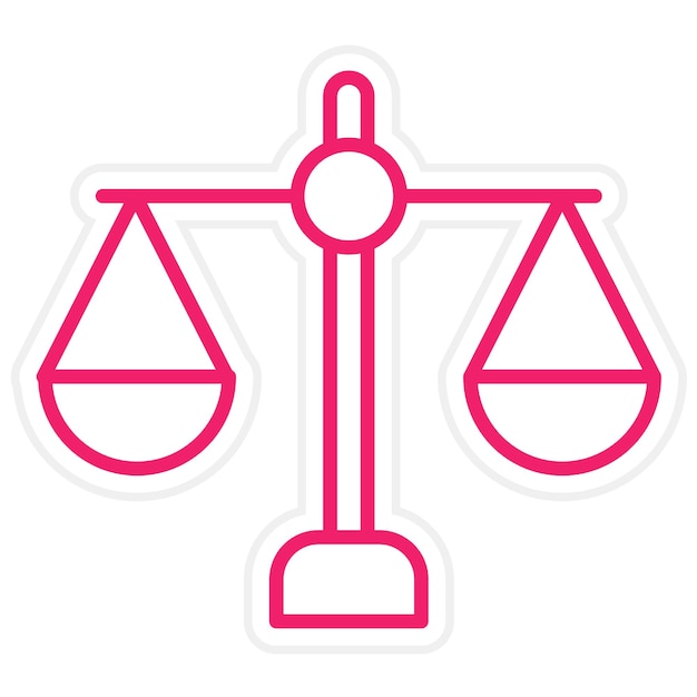 Estilo del icono de equilibrio de diseño vectorial