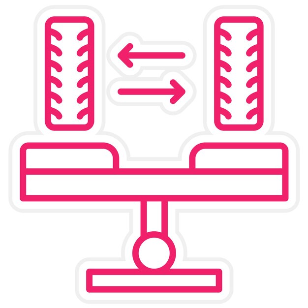 Estilo del icono de equilibrio de diseño vectorial