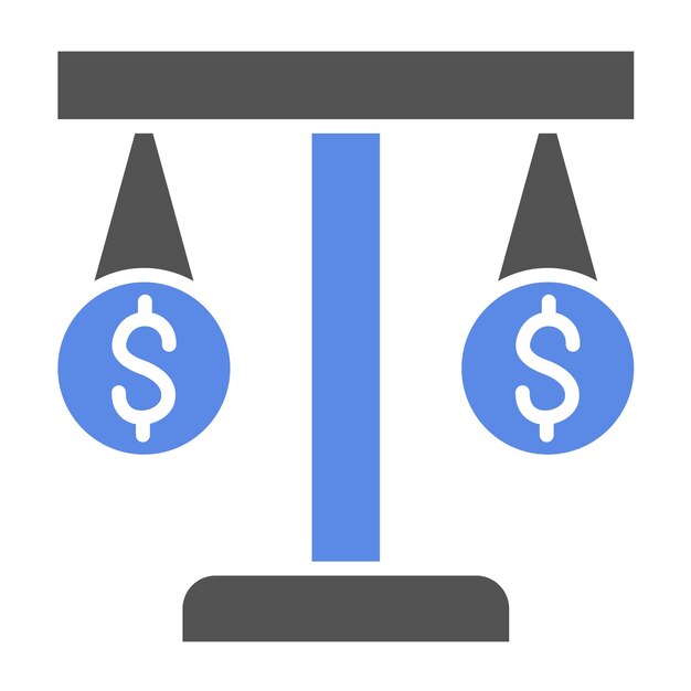 Estilo del icono de equilibrio de diseño vectorial