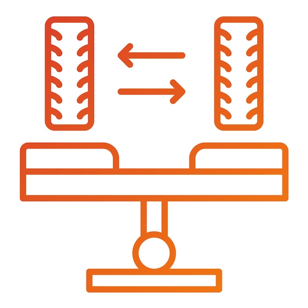 Estilo del icono de equilibrio de diseño vectorial