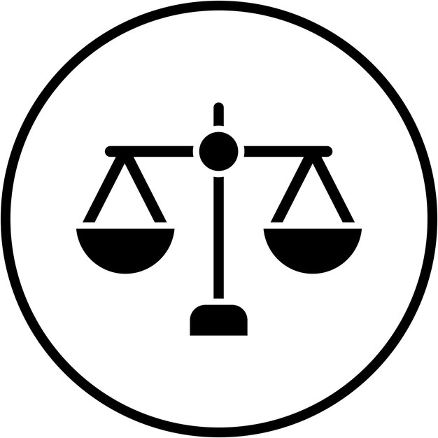 Estilo del icono de equilibrio de diseño vectorial