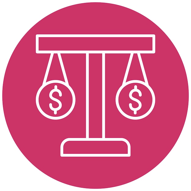 Estilo del icono de equilibrio de diseño vectorial