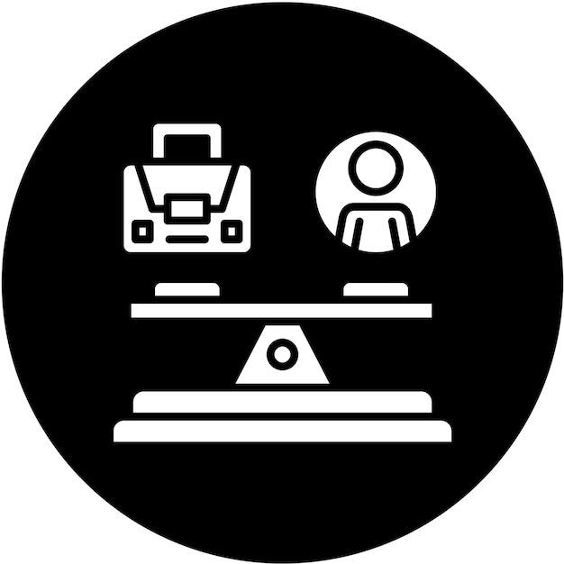 Estilo del icono de equilibrio de diseño vectorial