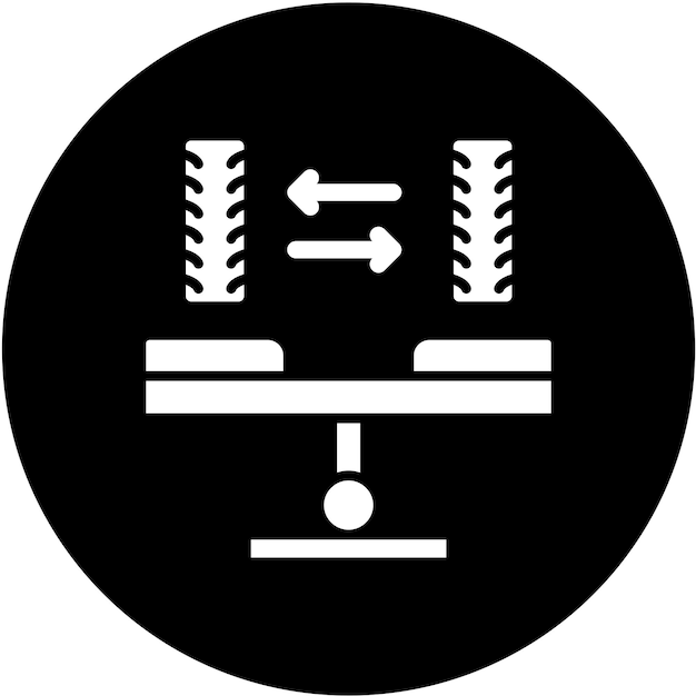 Estilo del icono de equilibrio de diseño vectorial