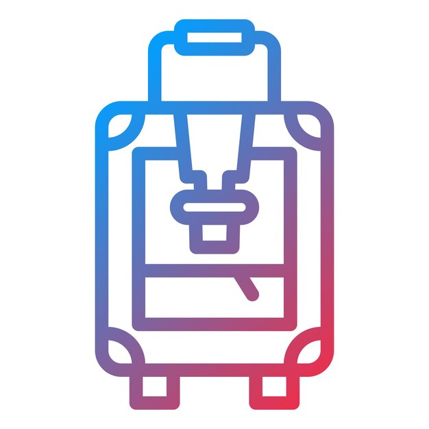 Estilo del icono de equipaje de diseño vectorial