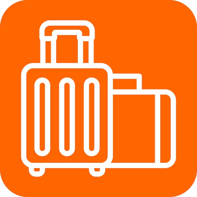 Estilo del icono de equipaje de diseño vectorial