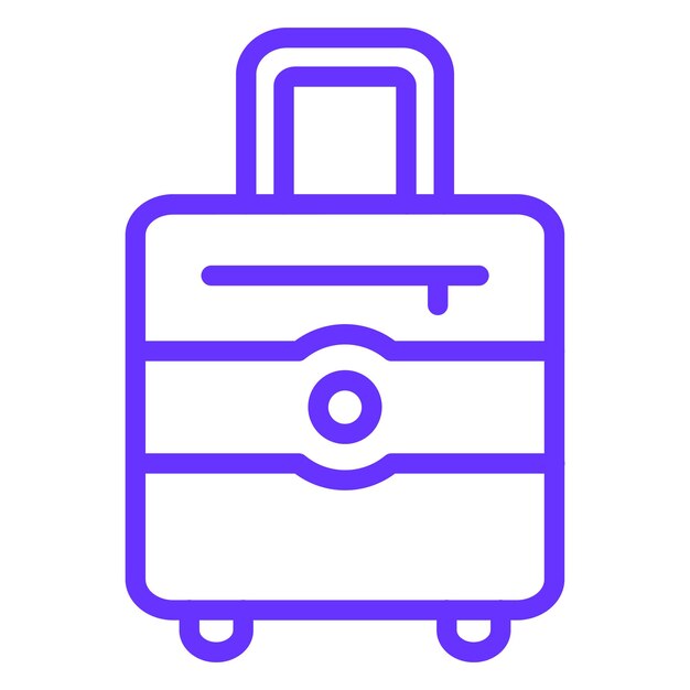 Estilo del icono de equipaje de diseño vectorial