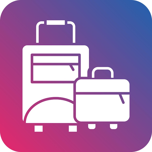 Estilo del icono de equipaje de diseño vectorial