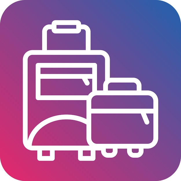 Estilo del icono de equipaje de diseño vectorial