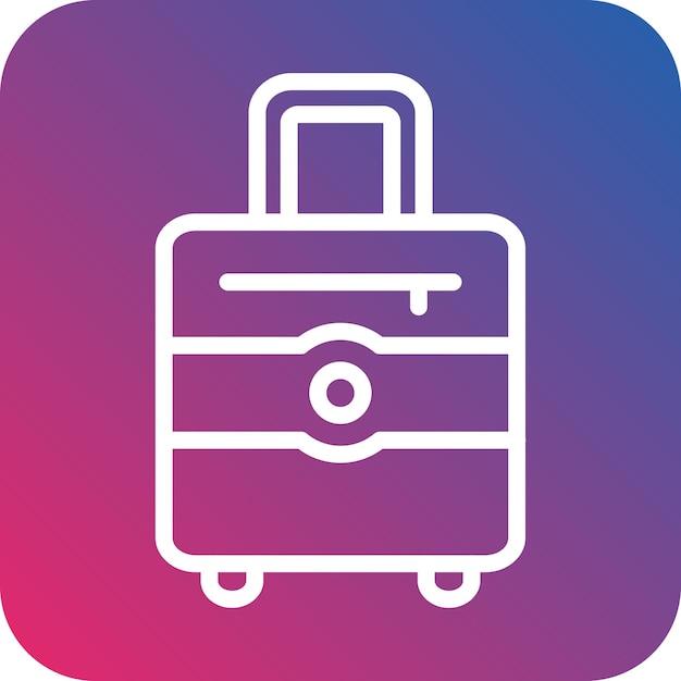 Estilo del icono de equipaje de diseño vectorial