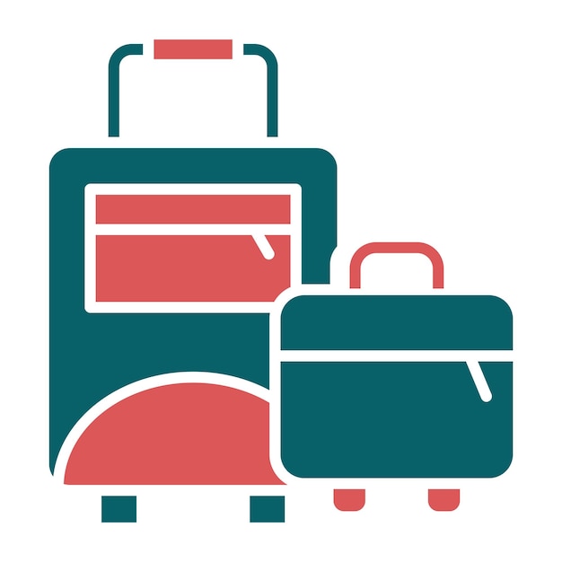 Estilo del icono de equipaje de diseño vectorial
