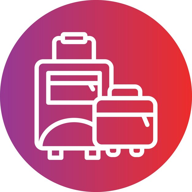 Estilo del icono de equipaje de diseño vectorial