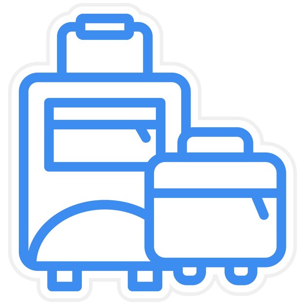 Estilo del icono de equipaje de diseño vectorial
