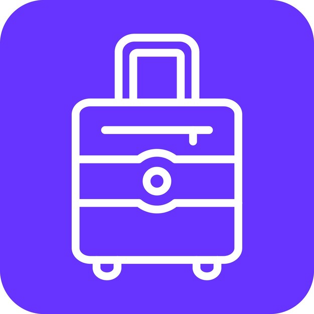 Estilo del icono de equipaje de diseño vectorial