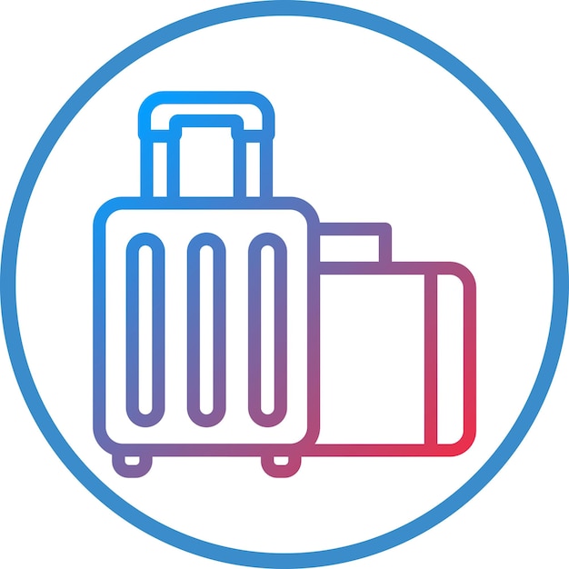 Estilo del icono de equipaje de diseño vectorial