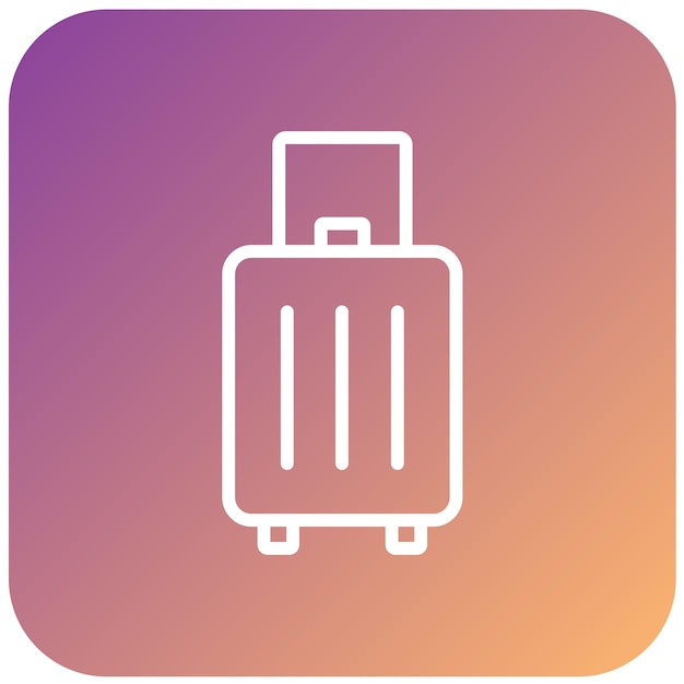 Estilo del icono de equipaje de diseño vectorial