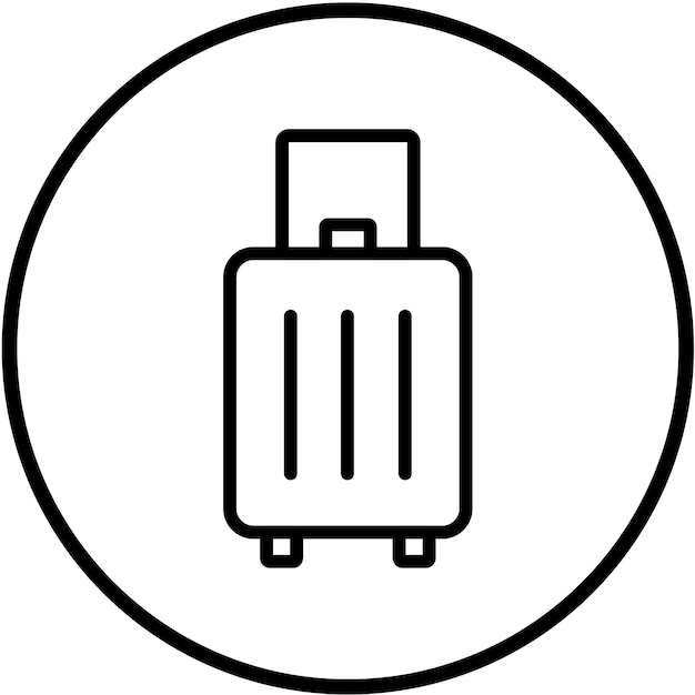 Estilo del icono de equipaje de diseño vectorial