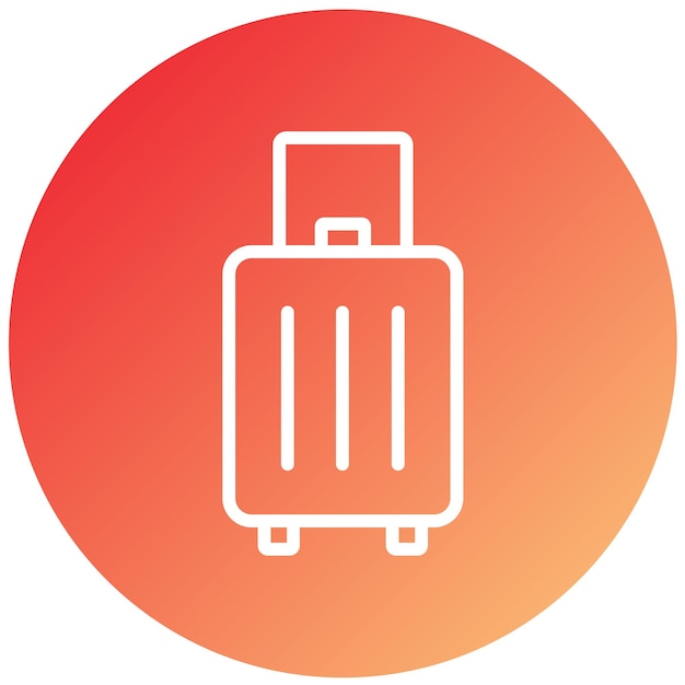 Estilo del icono de equipaje de diseño vectorial