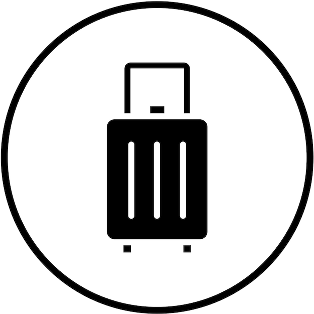 Estilo del icono de equipaje de diseño vectorial