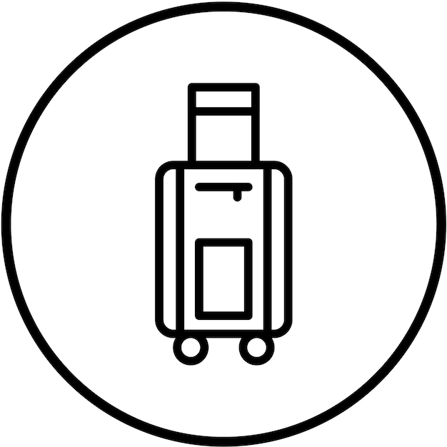 Estilo del icono de equipaje de diseño vectorial