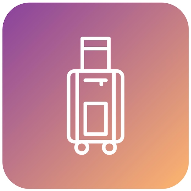 Estilo del icono de equipaje de diseño vectorial